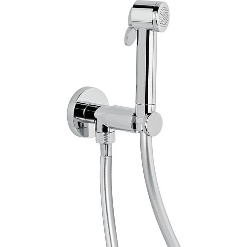 Kit de douche Alfios avec douchette, flexible de douche et support de douchette, chrome