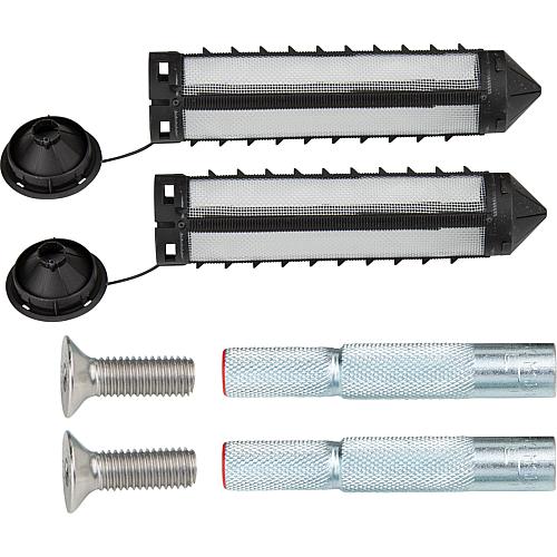 Fixation Hewi BM11.2, pour poignées d'appui rabattables/sièges rabattables sur cloison légère