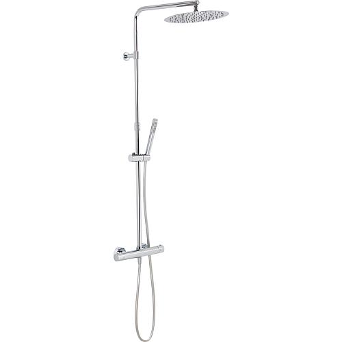 Colonne de douche ENZAN douchette, pomme de douche Ø 300 mm et mitigeur thermostatique chrome