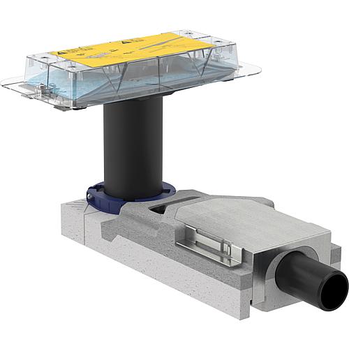 Caniveau de douche Kit gros-oeuvre Cleanline, hauteur 65-90mm sortie horizontale DN40