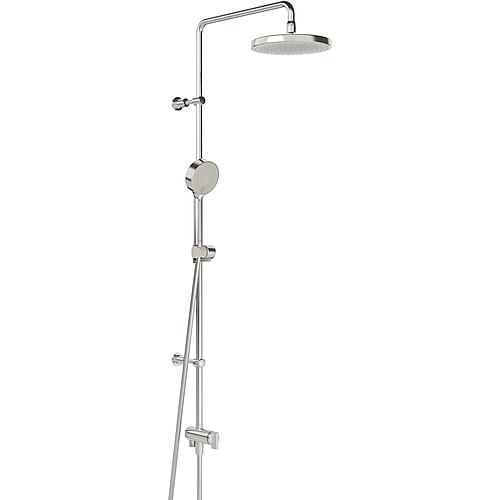 Ensemble de douche Hansa Hansabasicjet sans robinetterie, douchette + pomme de douche Ø 200 mm chrome