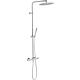 Colonne de douche ENZAN douchette, pomme de douche Ø 300 mm et mitigeur thermostatique chrome