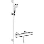 Kit de douche mitigeur thermostatique Ecostat 1001 CL, Crometta Vario et barre de douche Unica´C