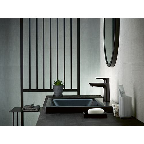 Mitigeur lavabo Hansgrohe 110 Talis E avec garniture d'écoulement noir mat, entraxe 112 mm