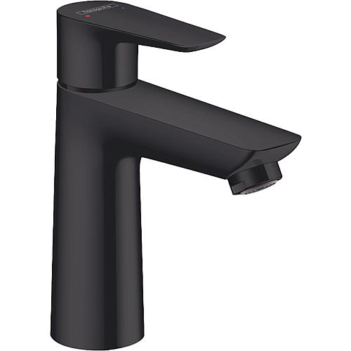 Mitigeur lavabo Hansgrohe 110 Talis E avec garniture d'écoulement noir mat, entraxe 112 mm