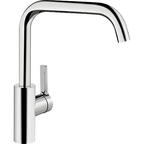 Mitigeur d'évier KWC Luna E bec pivotant saillie 210 mm chrome