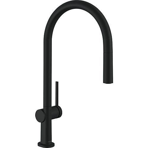 Mitigeur d'évier Hansgrohe 210 Talis M54 bec pivotant saillie 223 mm noir mat