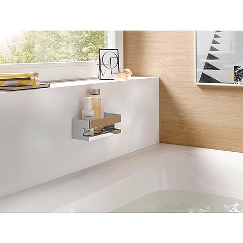 Corbeille de douche system 2, fixation murale indirecte, pour le montage en angle