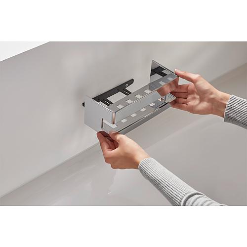 Corbeille de douche system 2, fixation murale indirecte, pour le montage en angle Anwendung 4