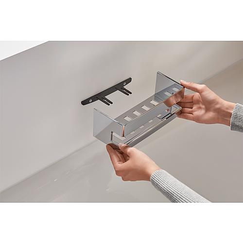 Corbeille de douche system 2, fixation murale indirecte, pour le montage en angle Anwendung 5