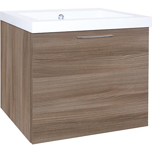 Meuble sous-vasque Ekry avec vasque en fonte minérale, avec 1 tiroir Standard 10