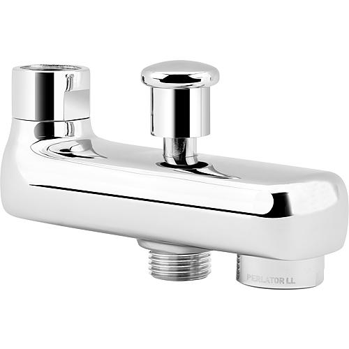 Bec de baignoire Globus 2.0 saillie 100 mm avec inverseur chrome