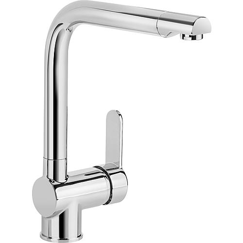 Mitigeur d'evier Chamiza bec pivotant saillie 230 mm chromé