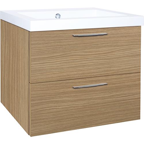 Meuble sous-vasque Ekry avec vasque en fonte minérale, avec 2 tiroirs  Standard 7