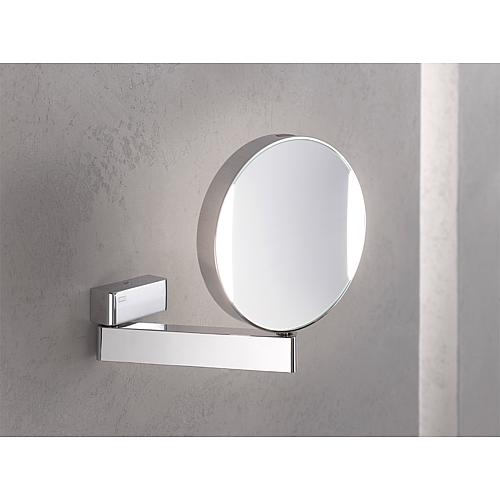 Miroir cosmétique evo, avec éclairage LED et 1 bras pivotant