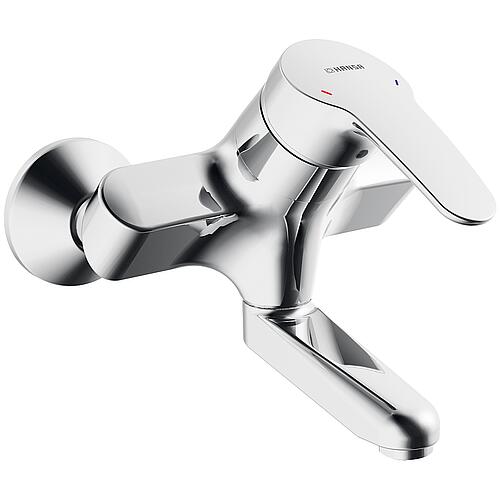 Mitigeur vasque mural Hansamix chrome, DN15, bec orientable entraxe 160mm