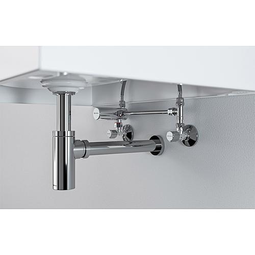 Mélangeur thermostatique d'eau sanitaire DN10 (3/8"), chrome