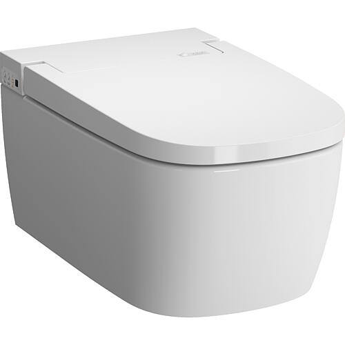 WC-douche VitrA V-Care 1.1 Comfort, blanc avec VitrA Clean WC-suspendu, sans rebord,+abattant