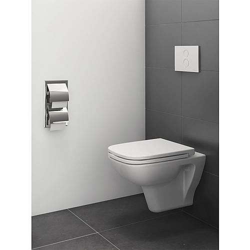 WC suspendu à rinçage en profondeur S20, forme carrée, sans rebord Anwendung 2