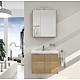 Kit meubles de salle de bains Eola, largeur 710 mm, 2 portes pivotantes Standard 7