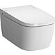 WC-douche VitrA V-Care 1.1 Basic blanc, WC-suspendu, sans rebord + abattant WC