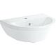 Lave-main VitrA Integra 450x360mm, blanc, avec trop-plein 1 trou robinet milieu, forme ronde