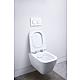 WC suspendu à fond creux Smyle Square Compact, sans bord de rinçage 