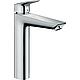 Mitigeur lavabo Hansgrohe 190 Logis saillie 166 mm chrome sans garniture d'écoulement