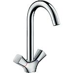 Mitigeur d'évier Hansgrohe 220 Logis M31 bec pivotant saillie 156 mm chrome