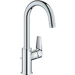 Mitigeur de lavabo Grohe BauEdge L-Size saillie 140 mm chrome avec garniture d'écoulement