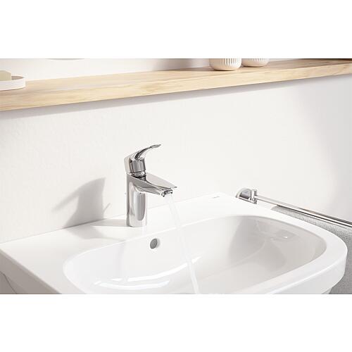 Mitigeur de lavabo Grohe Eurosmart S-Size, déport 109 mm, chromé, avec garniture d’écoulement