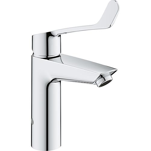 Mitigeur lavabo Grohe Eurosmart M-Size, chrome avec protection thermique anti-brûlure levier long