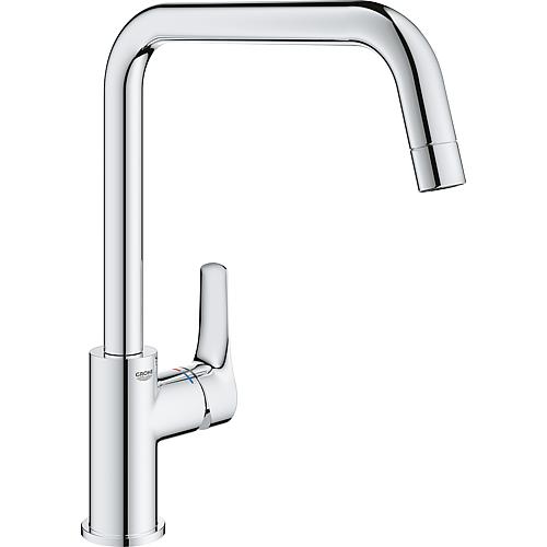 Mitigeur d’évier Grohe Eurosmart, col de cygne, déport 228 mm, chromé