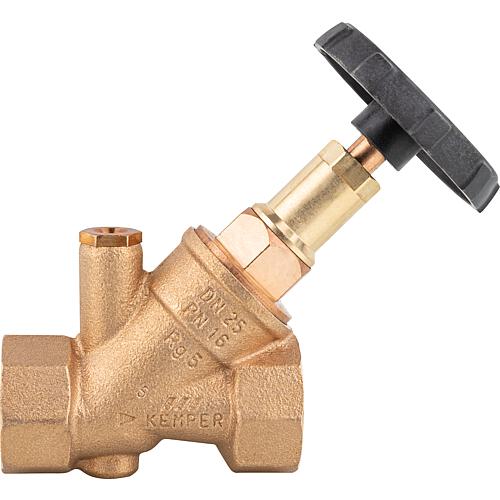 Vanne à siège oblique Weser en bronze, avec filetage femelle Standard 1