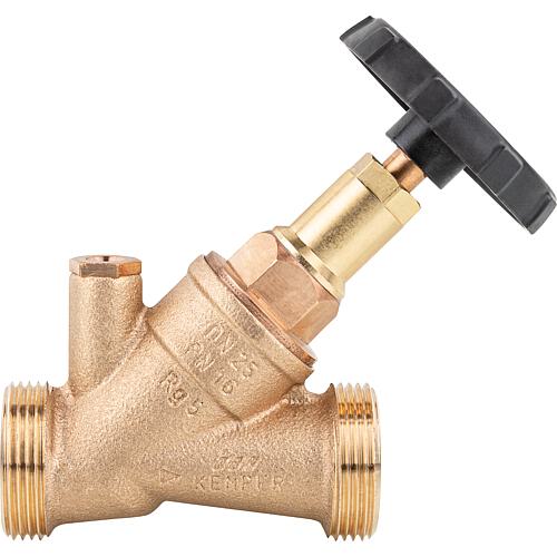 Vanne à siège oblique Weser en bronze, avec filetage mâle Standard 1