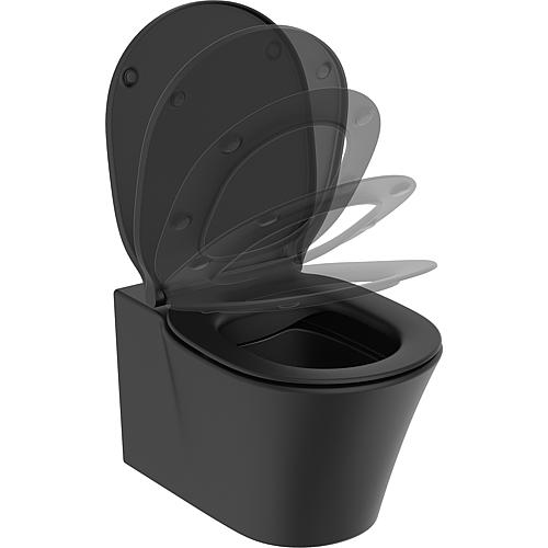 WC suspendu à fond creux Connect Air, noir, sans bord de rinçage  Anwendung 3