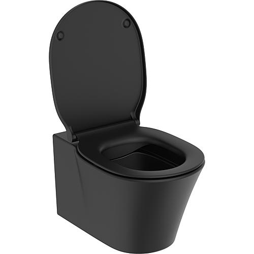 WC suspendu à fond creux Connect Air, noir, sans bord de rinçage  Anwendung 2
