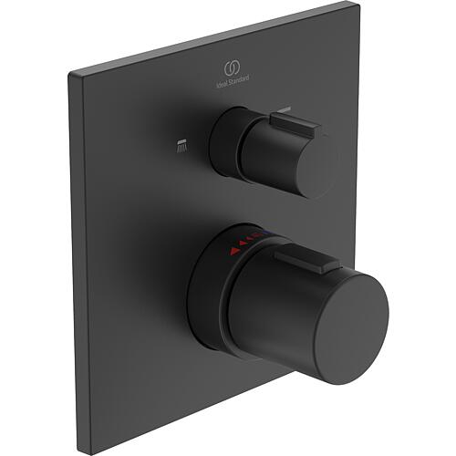 Thermostatique de baignoire Ceratherm C100 kit encastré 2, carré, noir mat