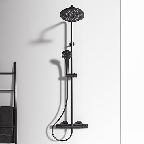 Colonne de douche Ceratherm T25, avec douchette 1 fonction, noir mat Anwendung 2