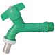 Robinet de vidange DN15(1/2") vert, polyamide, avec tête en laiton
