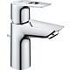 Mitigeur de lavabo Grohe Bauloop S-Size saillie 93 mm chrome eau froide position centrale avec garniture d'écoulement