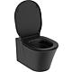 WC suspendu à fond creux Connect Air, noir, sans bride Anwendung 2