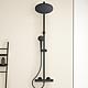 Colonne de douche Ceratherm T25, avec fonction télescopique, noir mat  Anwendung 2