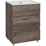 Armoire sous-lavabo Kora XL avec vasque en céramique
Largeur 605 mm
