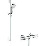 Kit de douche avec mitigeur thermostatique Ecostat Comfort, Croma Select S Vario et barre de douche Unica Croma 