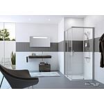 Cabine de douche accès d'angle Hüppe Classics 2 EasyEntry 2x porte coulissante + 2x élément fixe