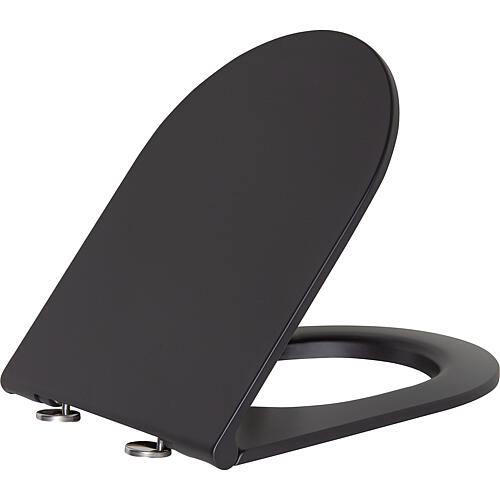 Pack combiné Elanda WC suspendu à fond creux, noir mat, sans bride, avec abattant WC softclose Anwendung 2