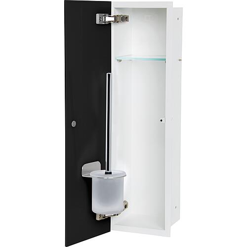 Caisson WC encastrable Flat, fermé, hauteur 600mm, 1 porte vitrée Standard 1