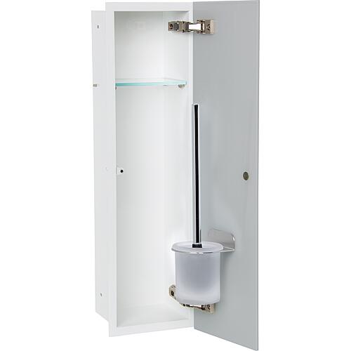 Caisson WC encastrable Flat, fermé, hauteur 600mm, 1 porte vitrée Standard 6