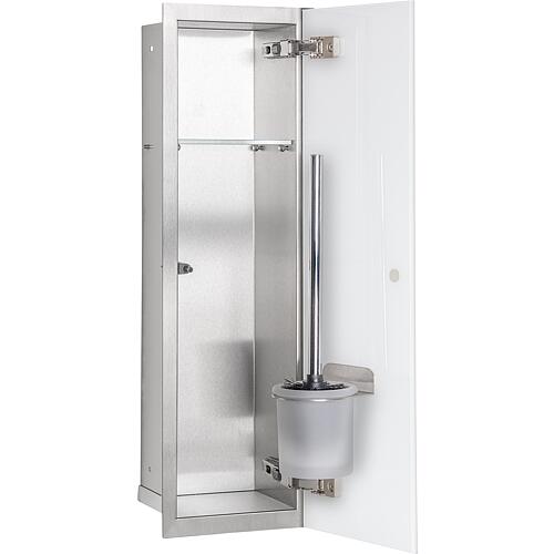Caisson WC encastrable Flat, fermé, hauteur 600mm, 1 porte vitrée Standard 10
